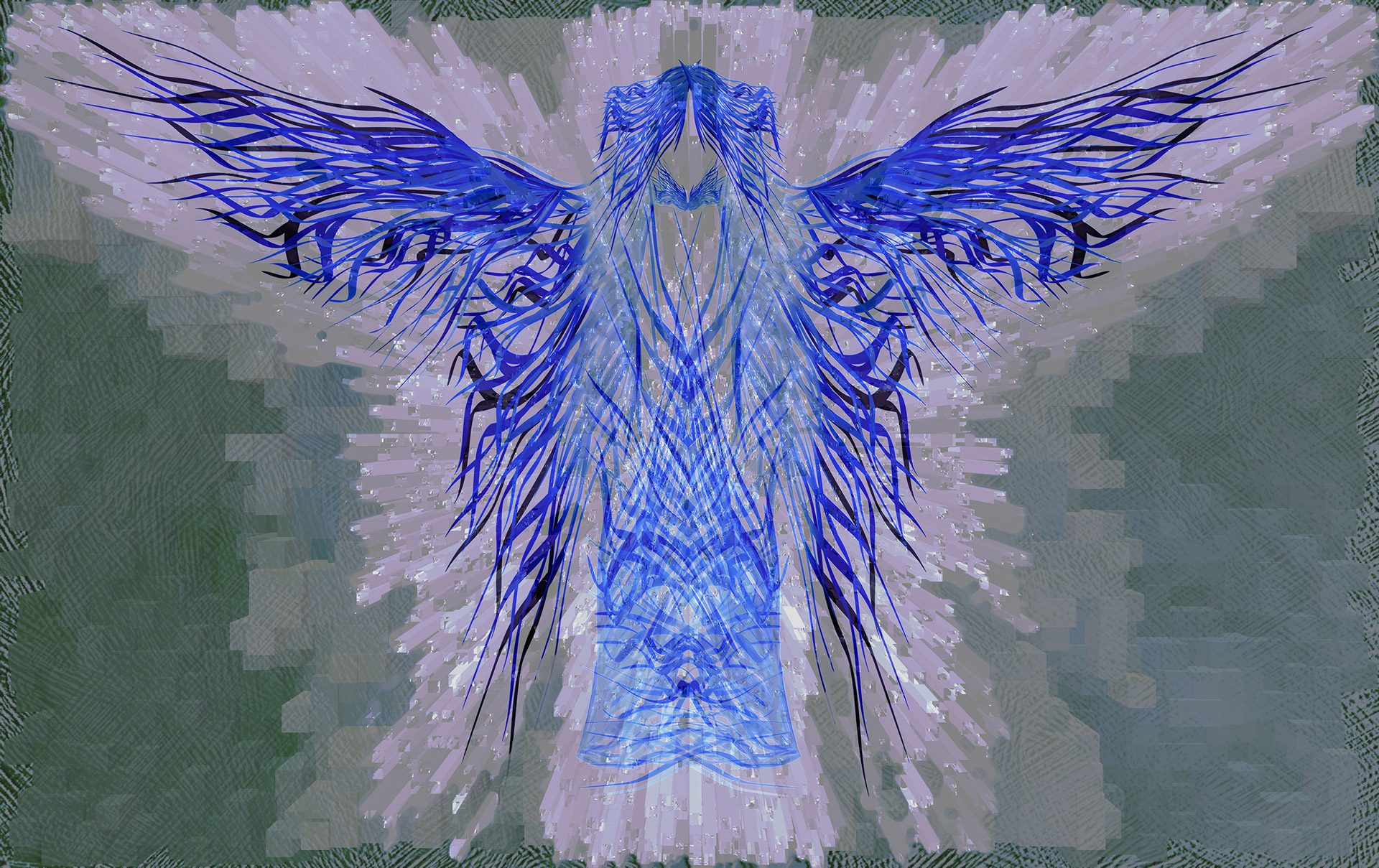 angel blue background free photo