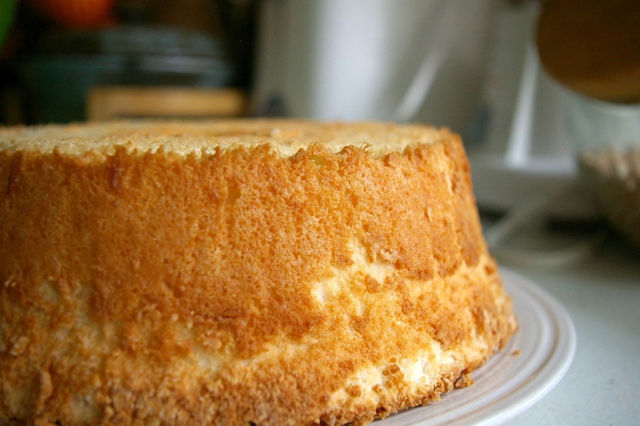 angel food cake macro food free photo