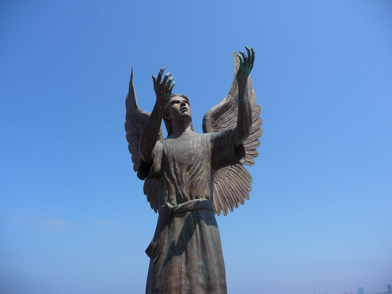 angel statue mexico angel statue puerto vallarta statue free photo