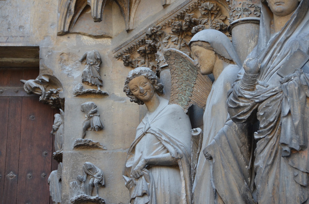 angels cathedral reims free photo