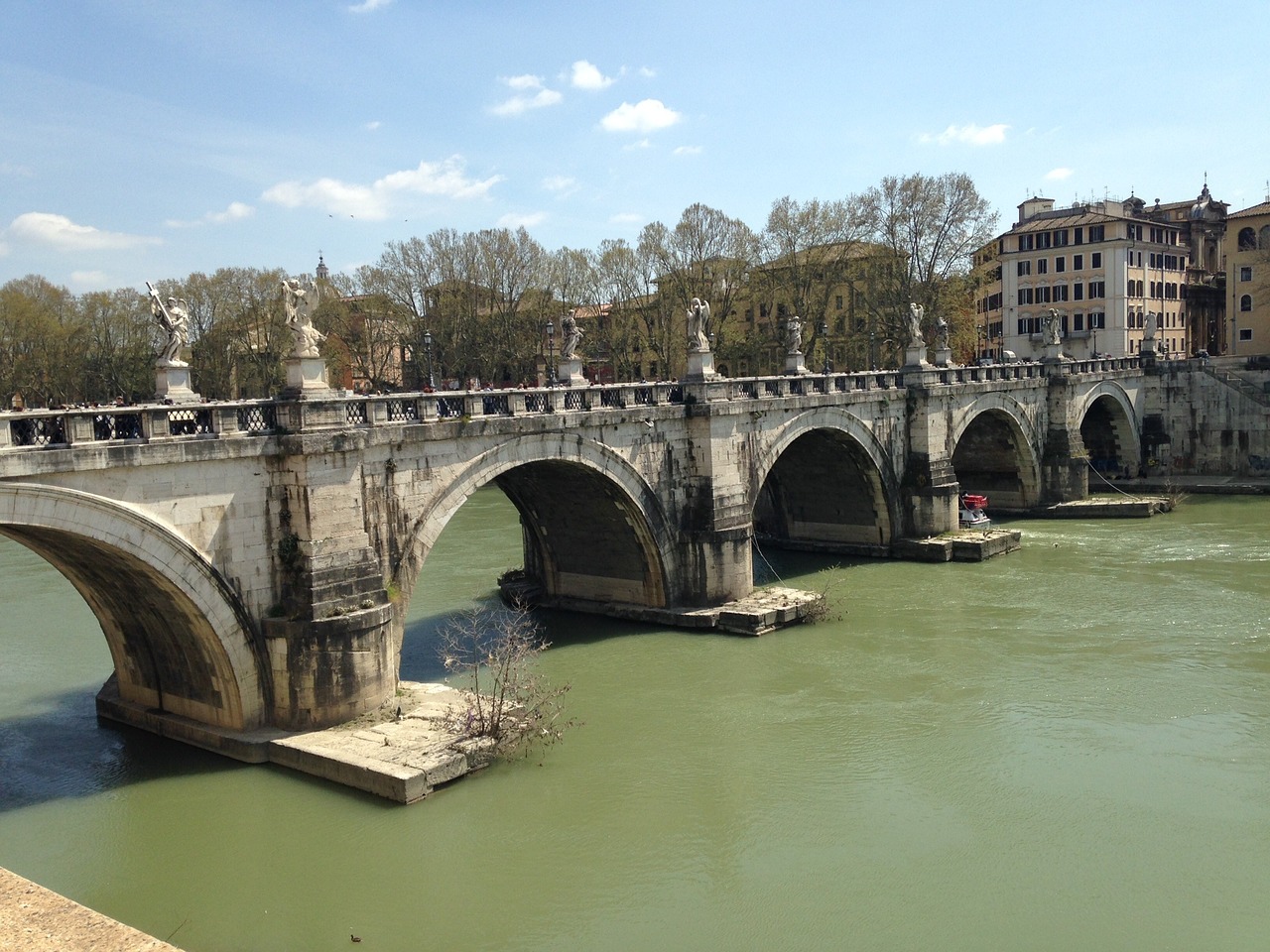 angels bridge rome angel free photo