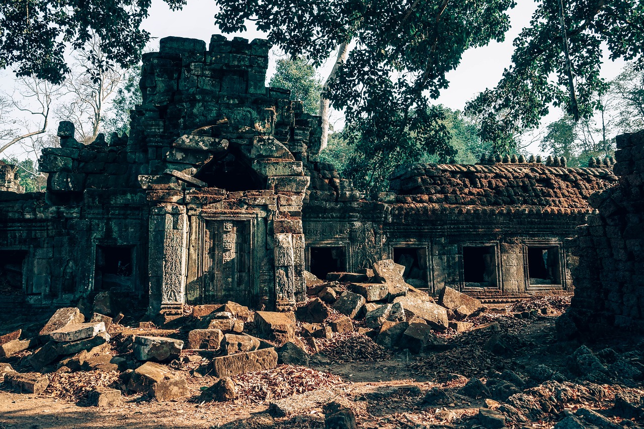 angkor antique archaeology free photo