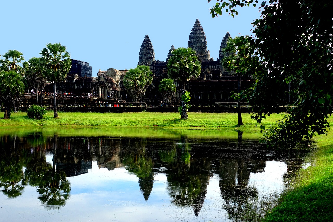 angkor wat temple complex cambodia free photo