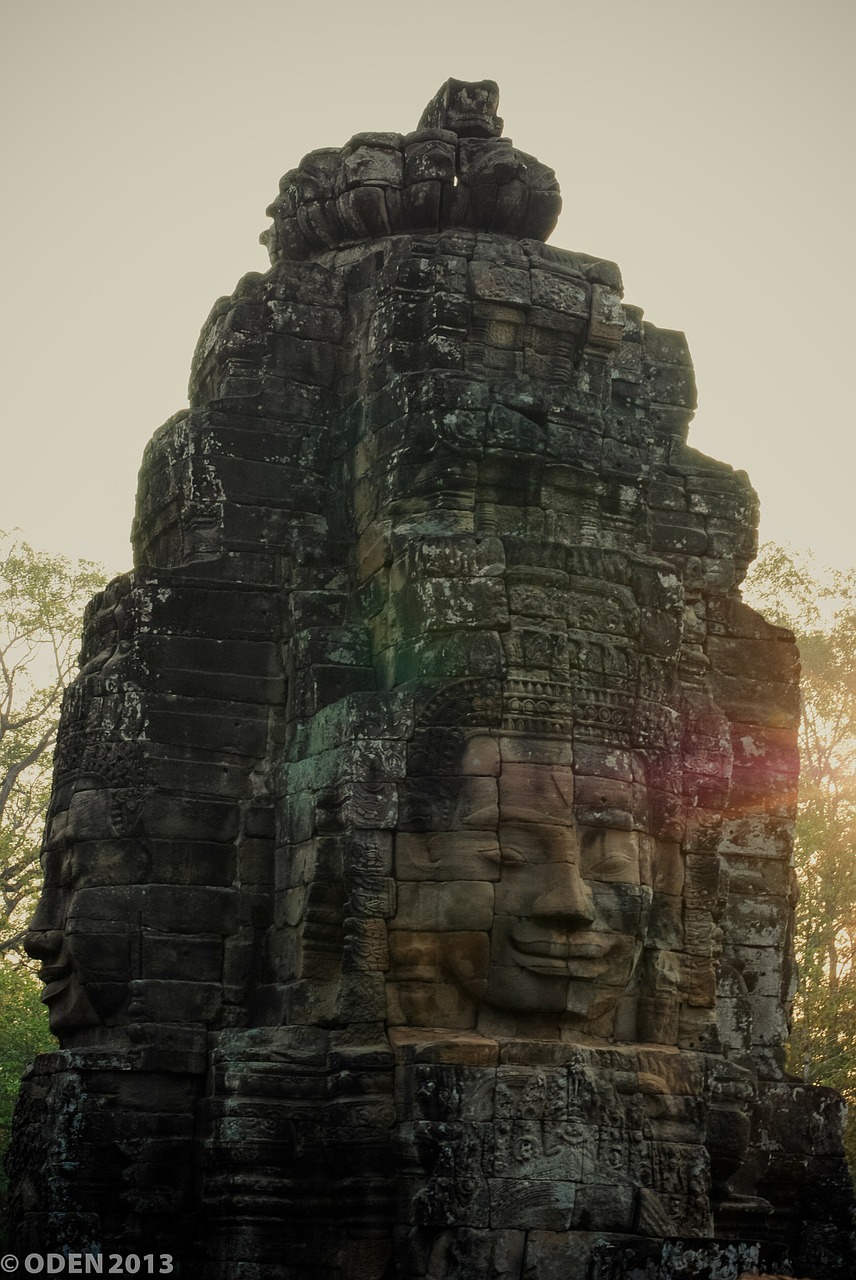 angkor wat face mask free photo