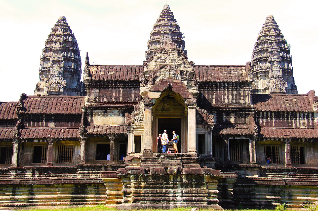 angkor wat temple amazing seven wonders free photo