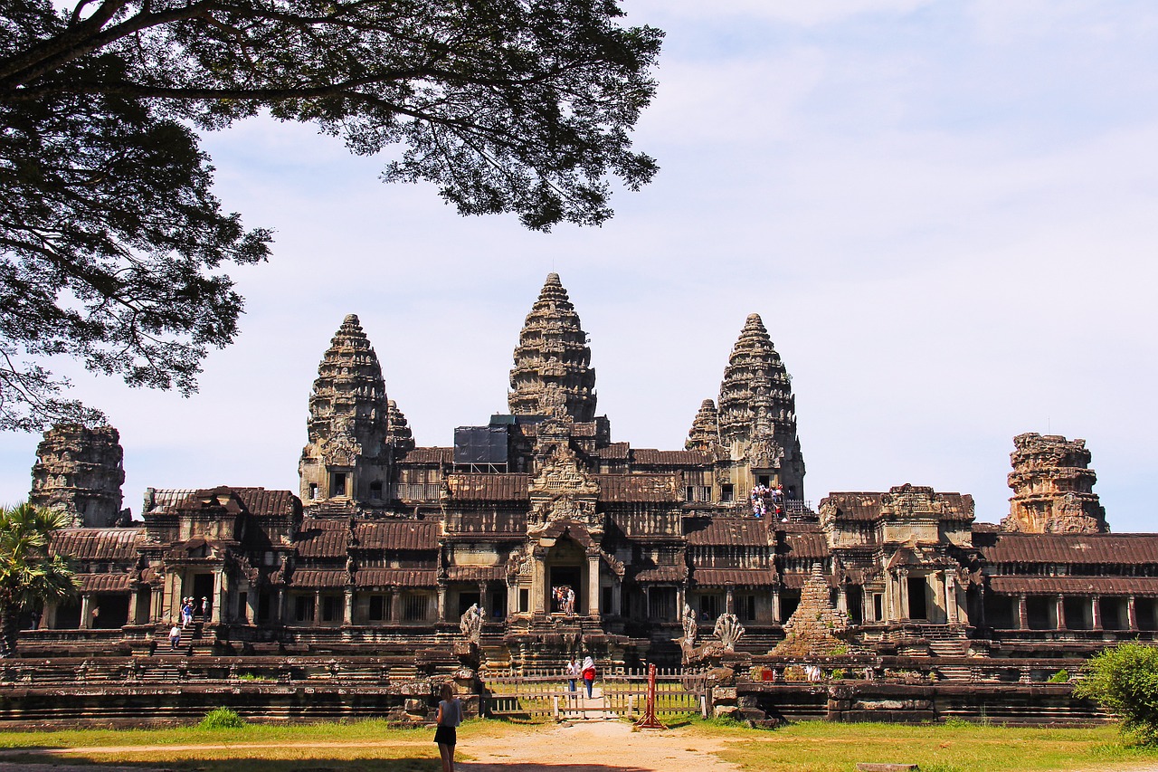 angkor wat temple amazing seven wonders free photo