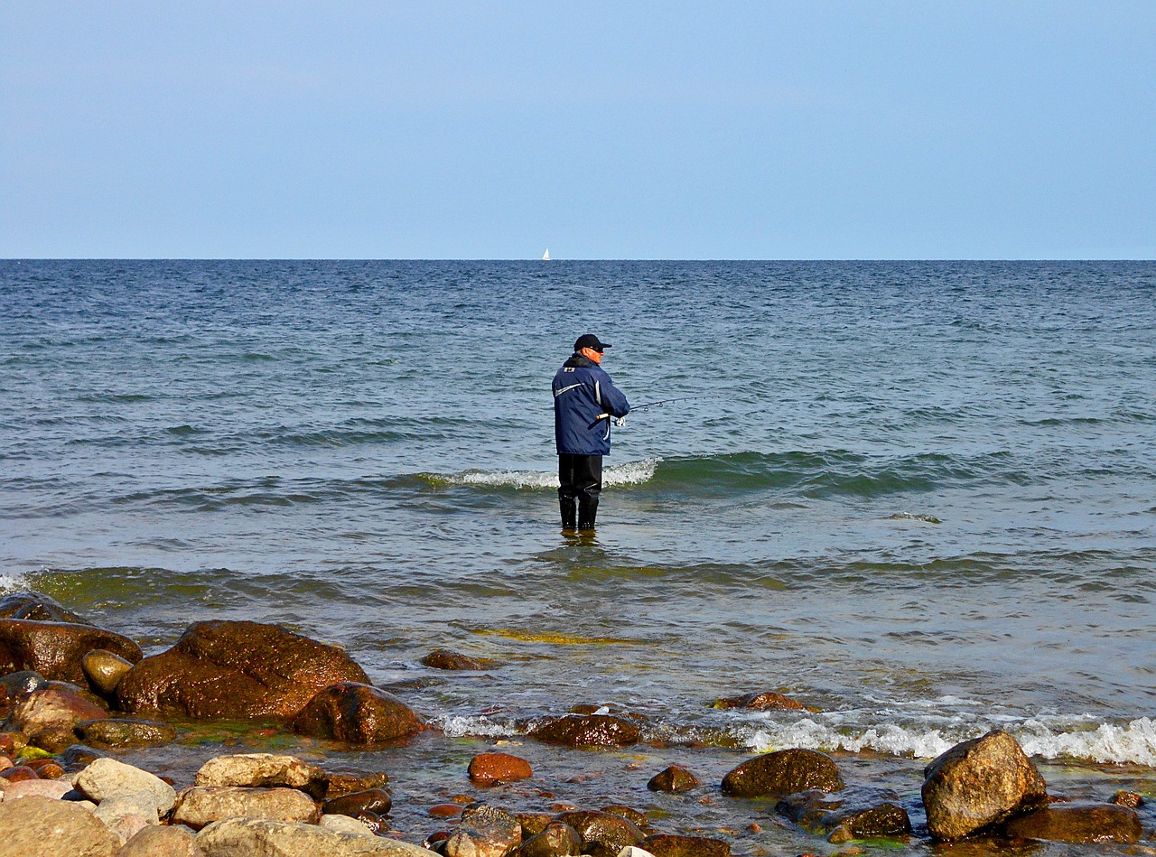 angler sea fishing free photo