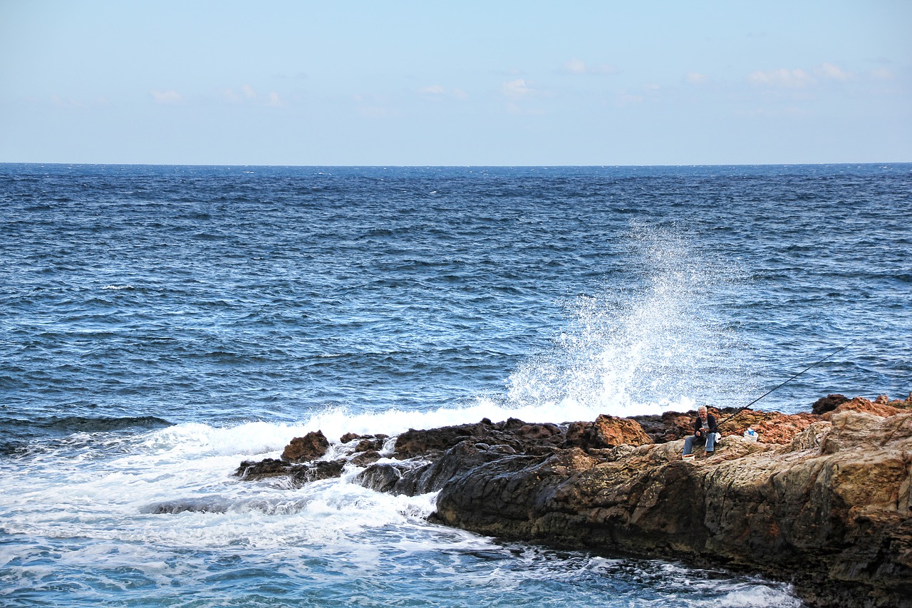 angler sea wave free photo