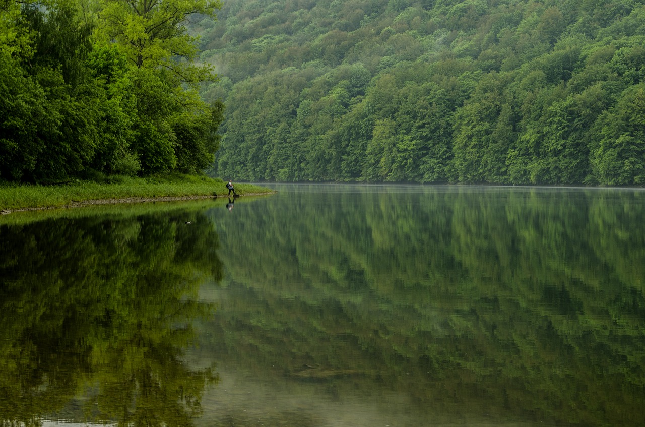 angler lake pond free photo