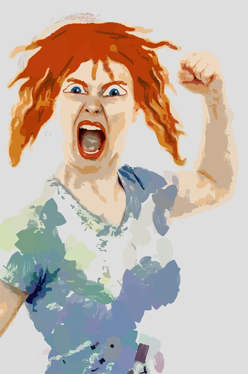 angry female fist free photo