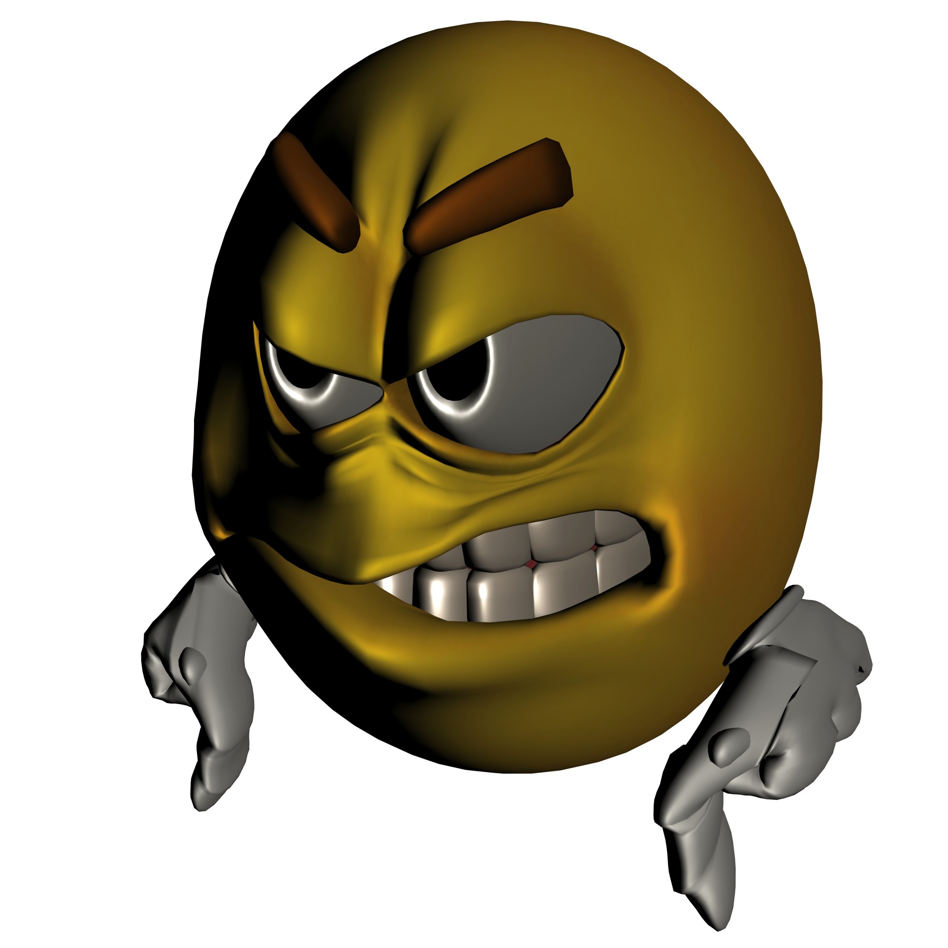 3d angry face free photo