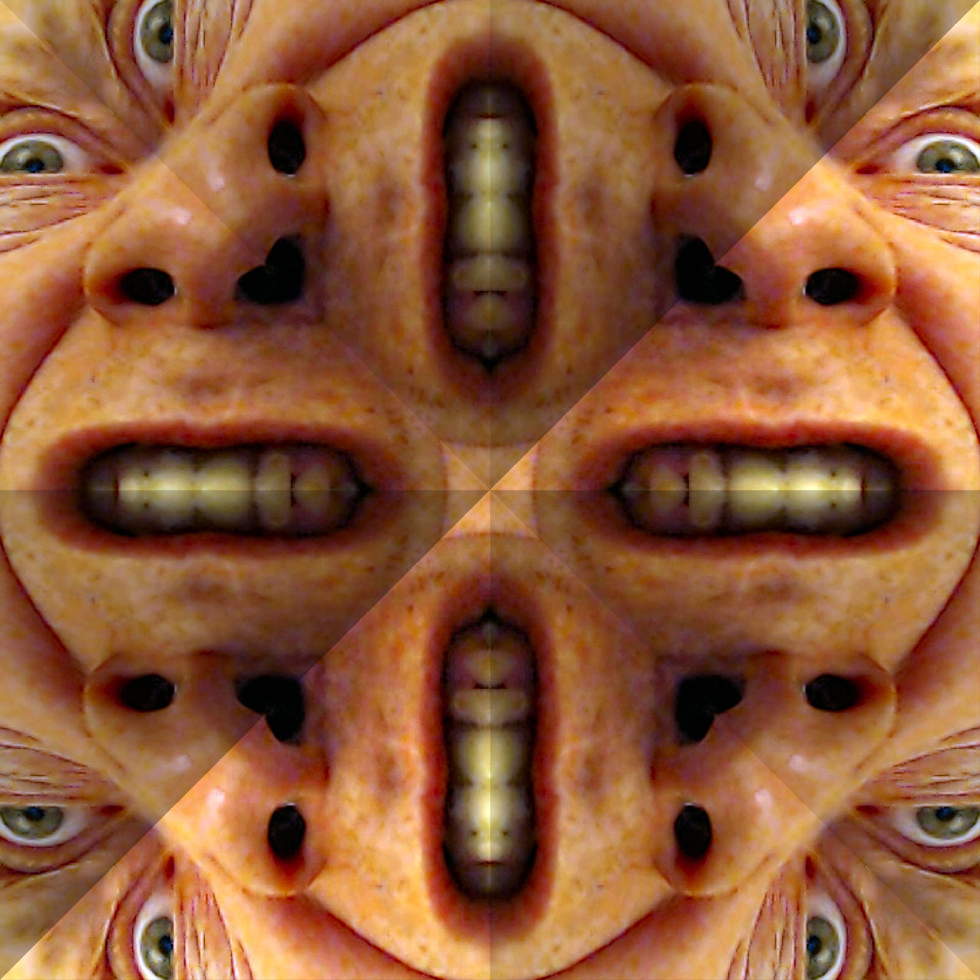 angry face kaleidoscope free photo