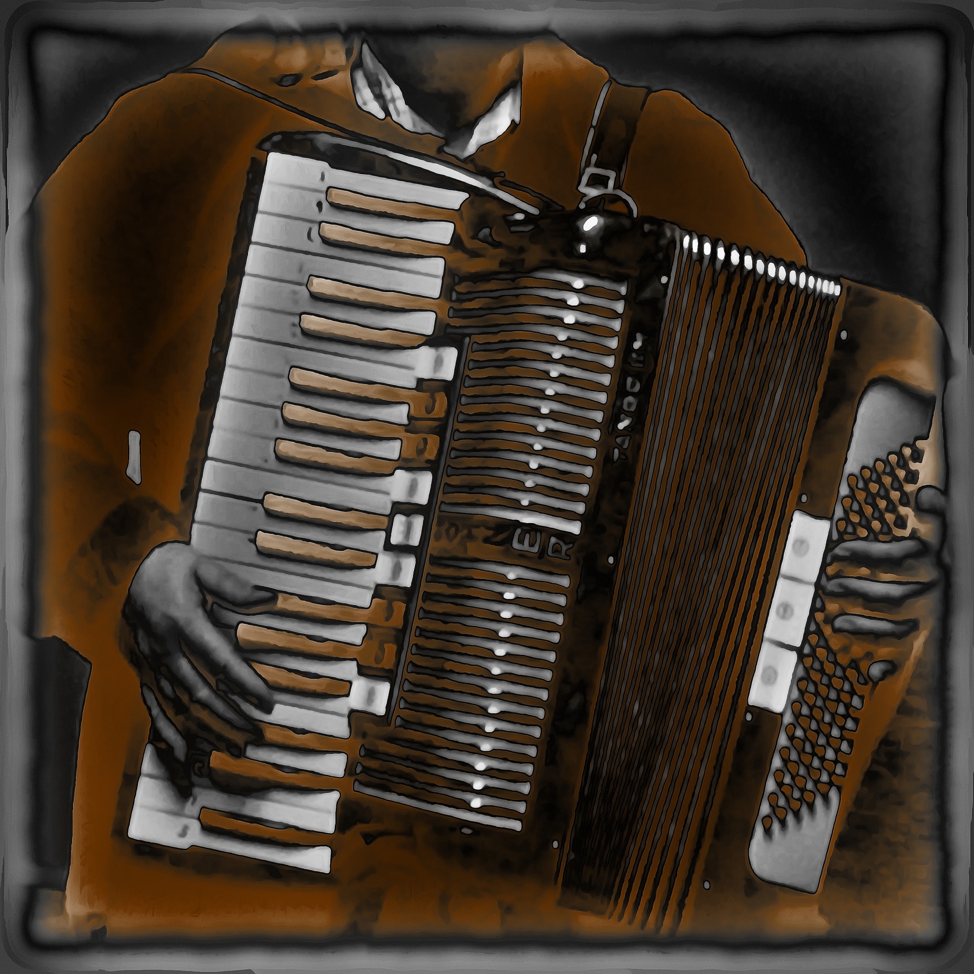 accordion accordionist anguish free photo