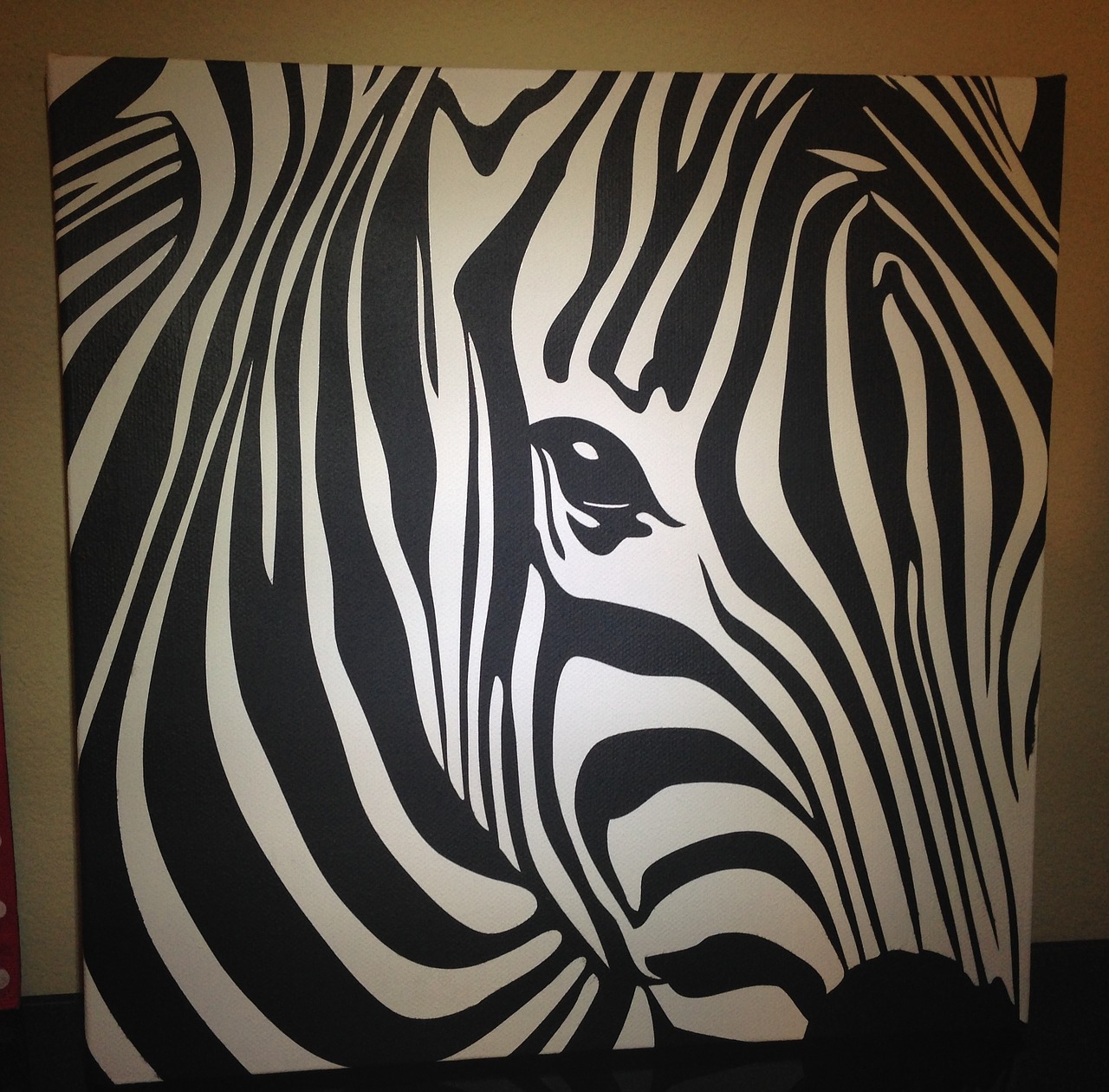 animal zebra canvas free photo