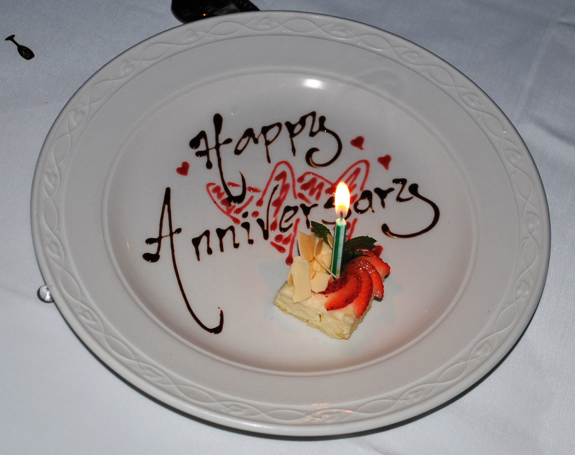 Anniversary meal restaurant celebration anniversary Plate Free Image 