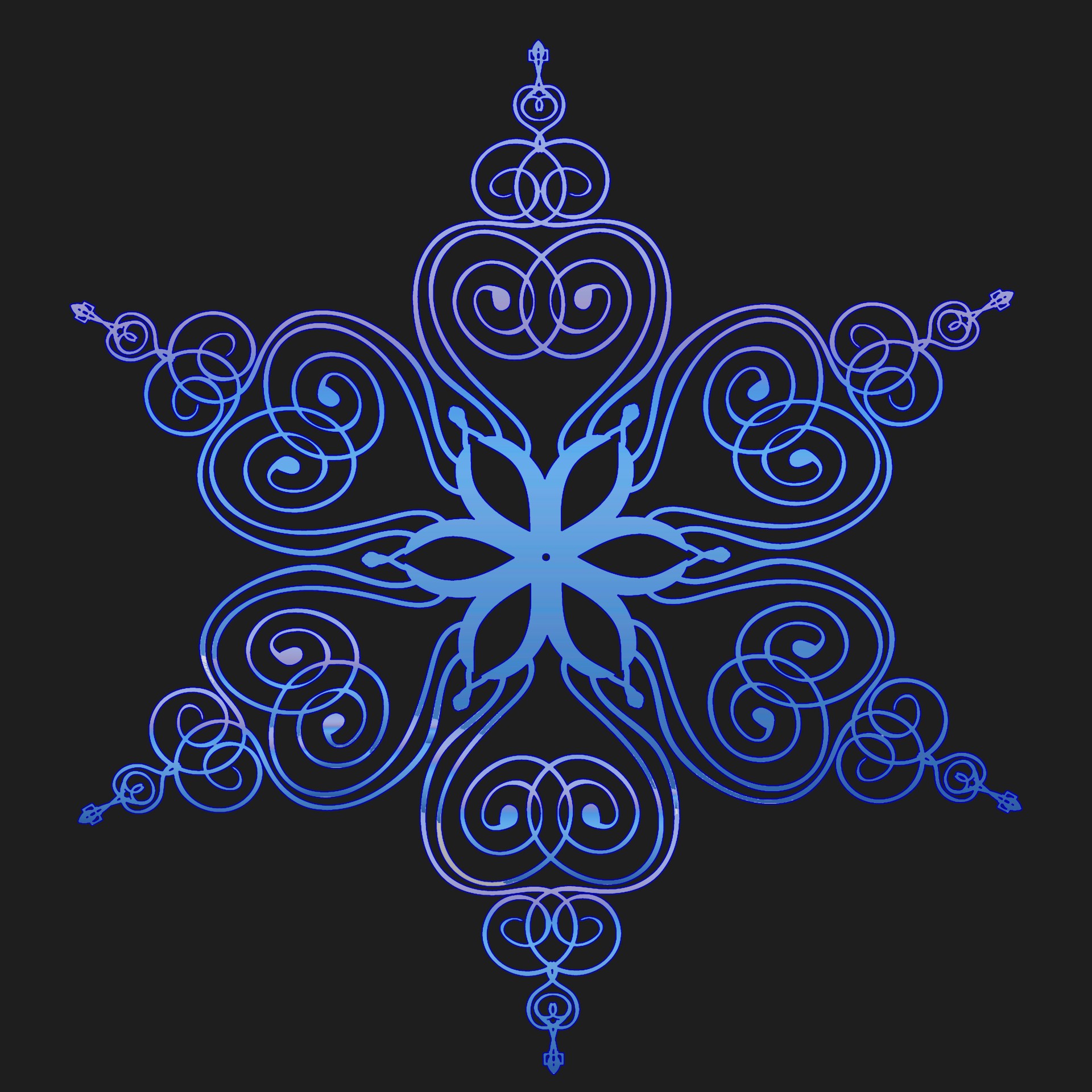 blue gradient snowflake free photo