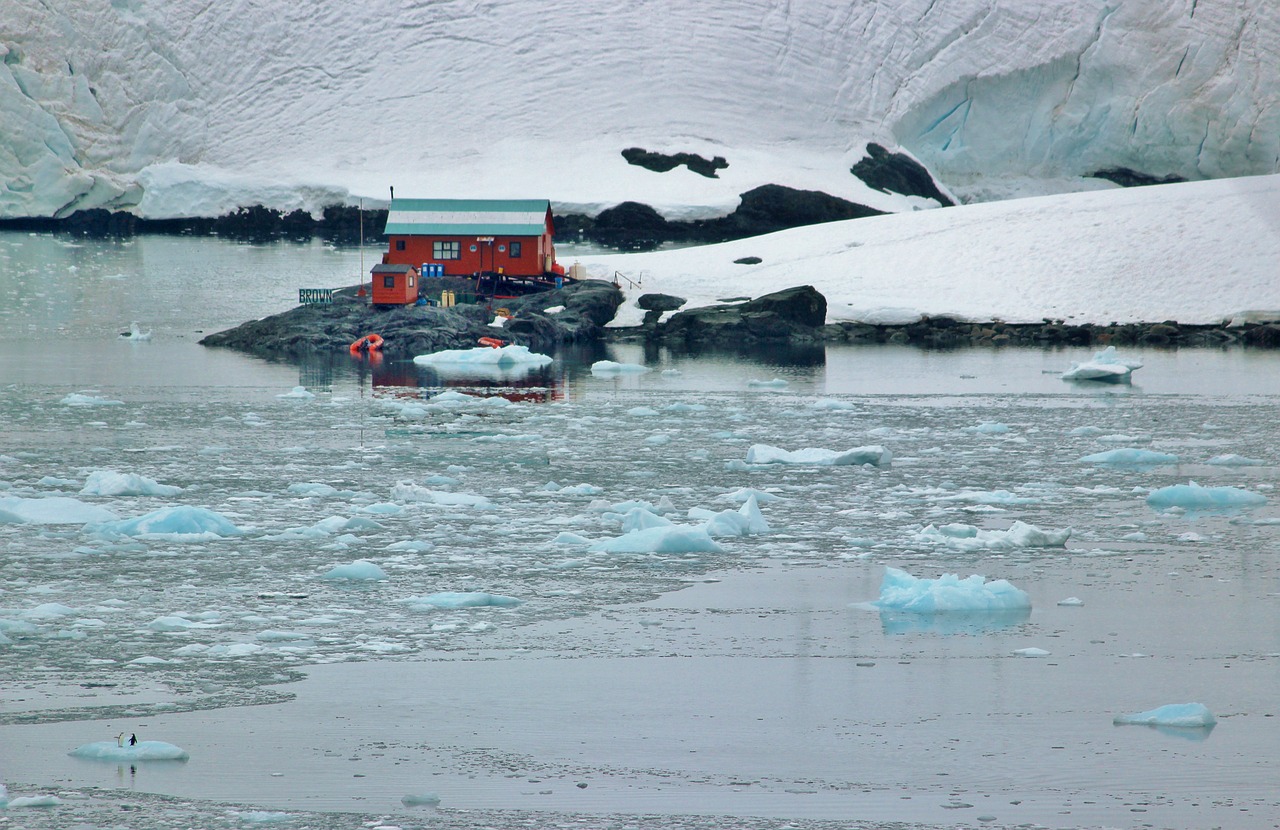 antarctica glacier ice free photo