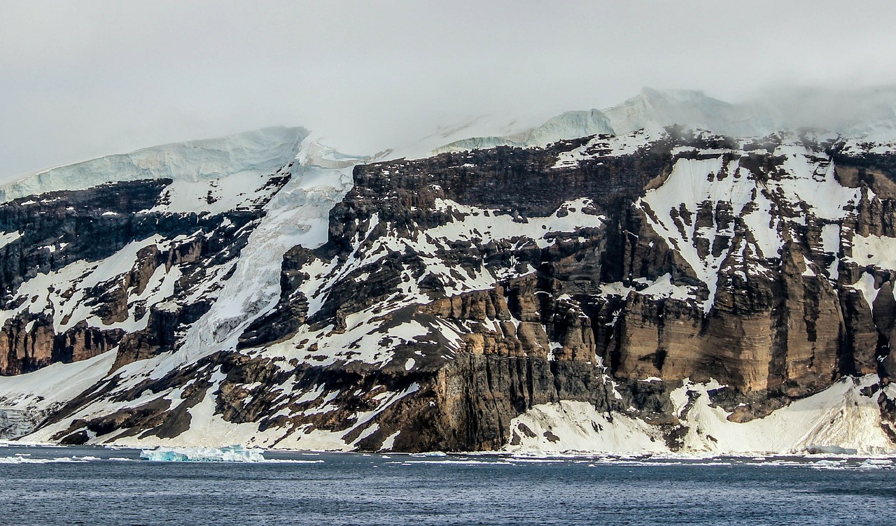 antarctica mountain icy free photo