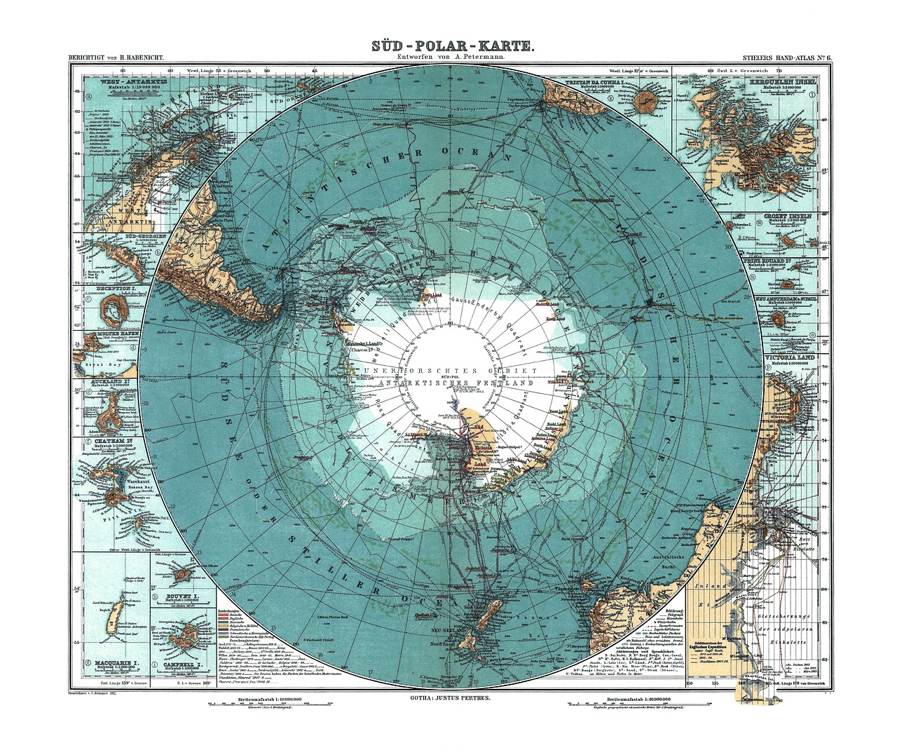 antarctica map old free photo