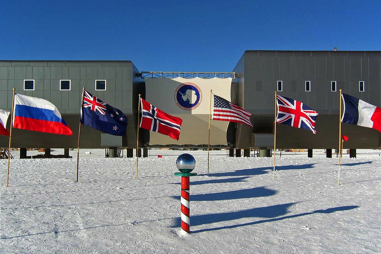 antarctica camp buildings free photo