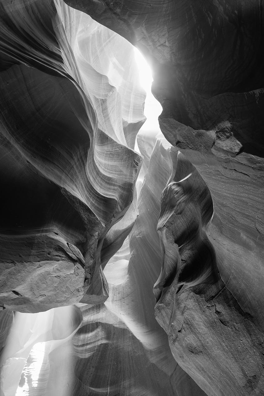 antelope valley beam black and white free photo