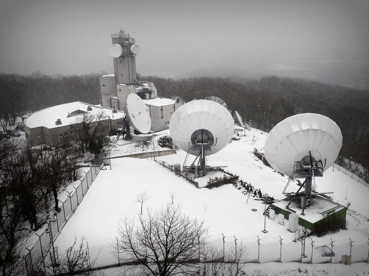 antenna winter snow free photo