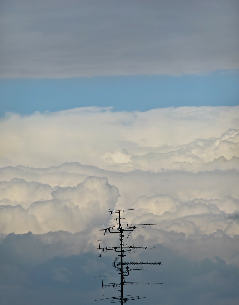 antenna clouds cloudscape free photo