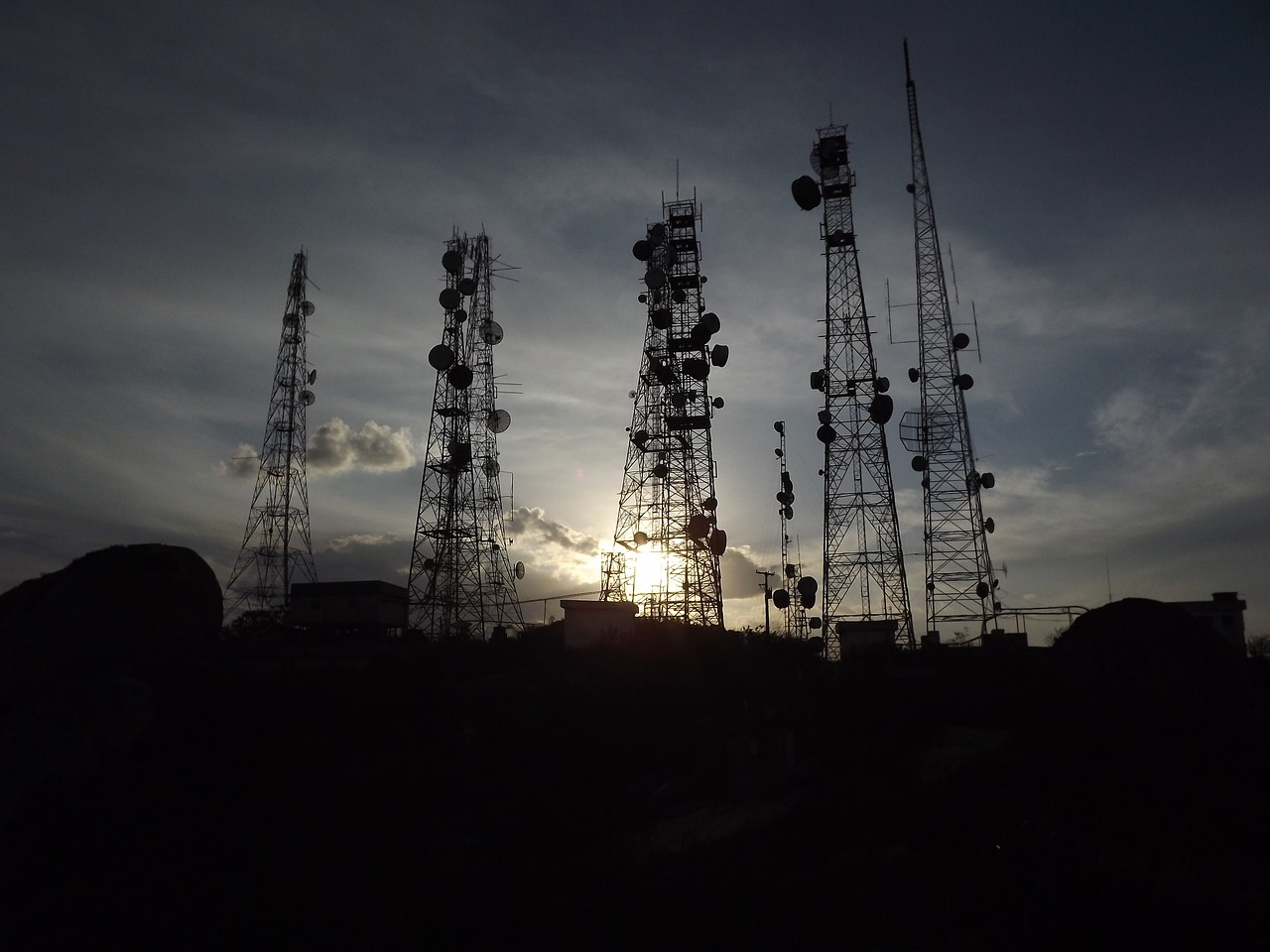 antennas sunset nature free photo