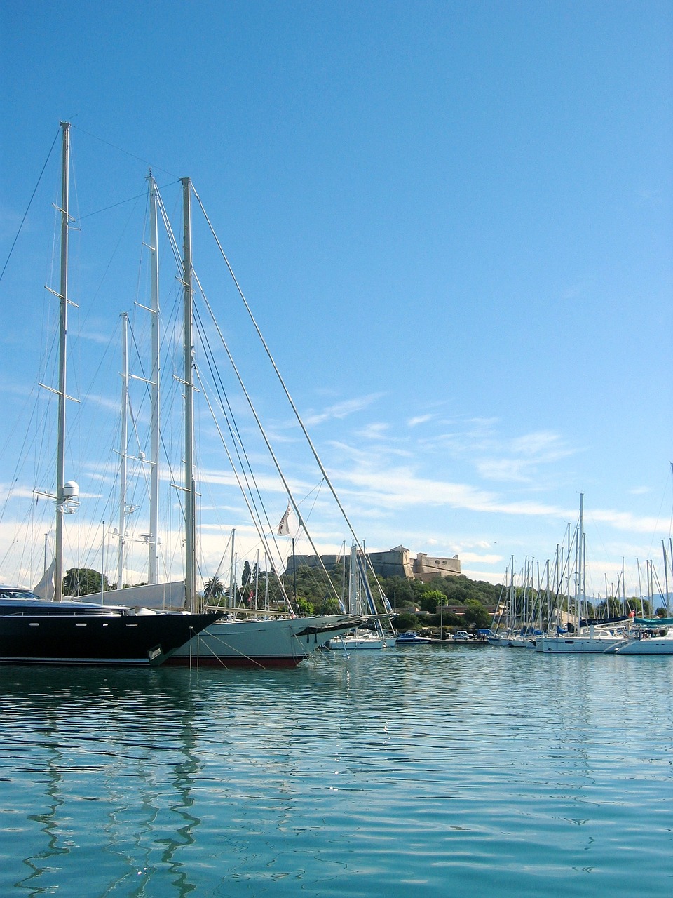 antibes port sailing boat free photo