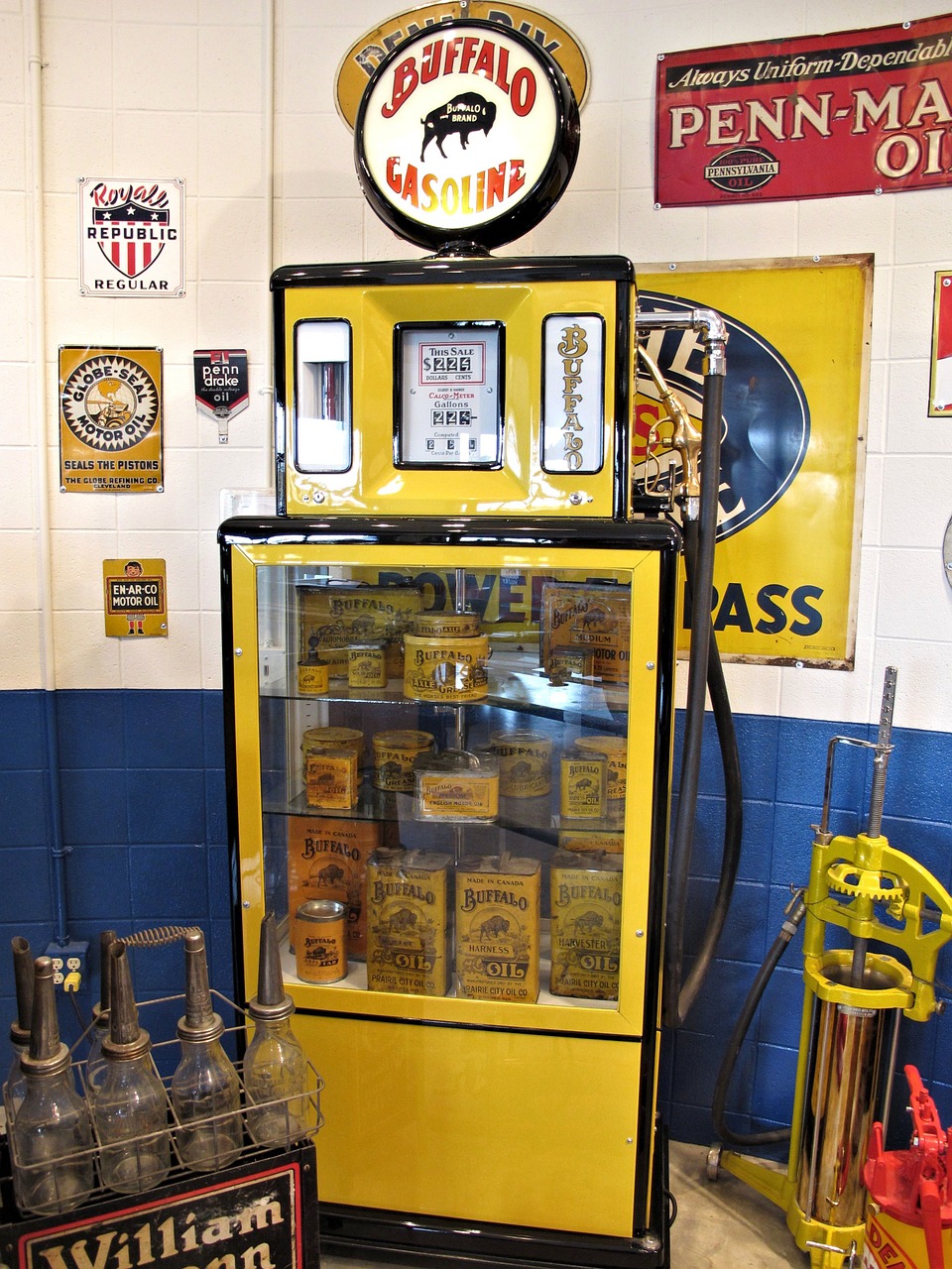 antique automobile oil storage museum free photo