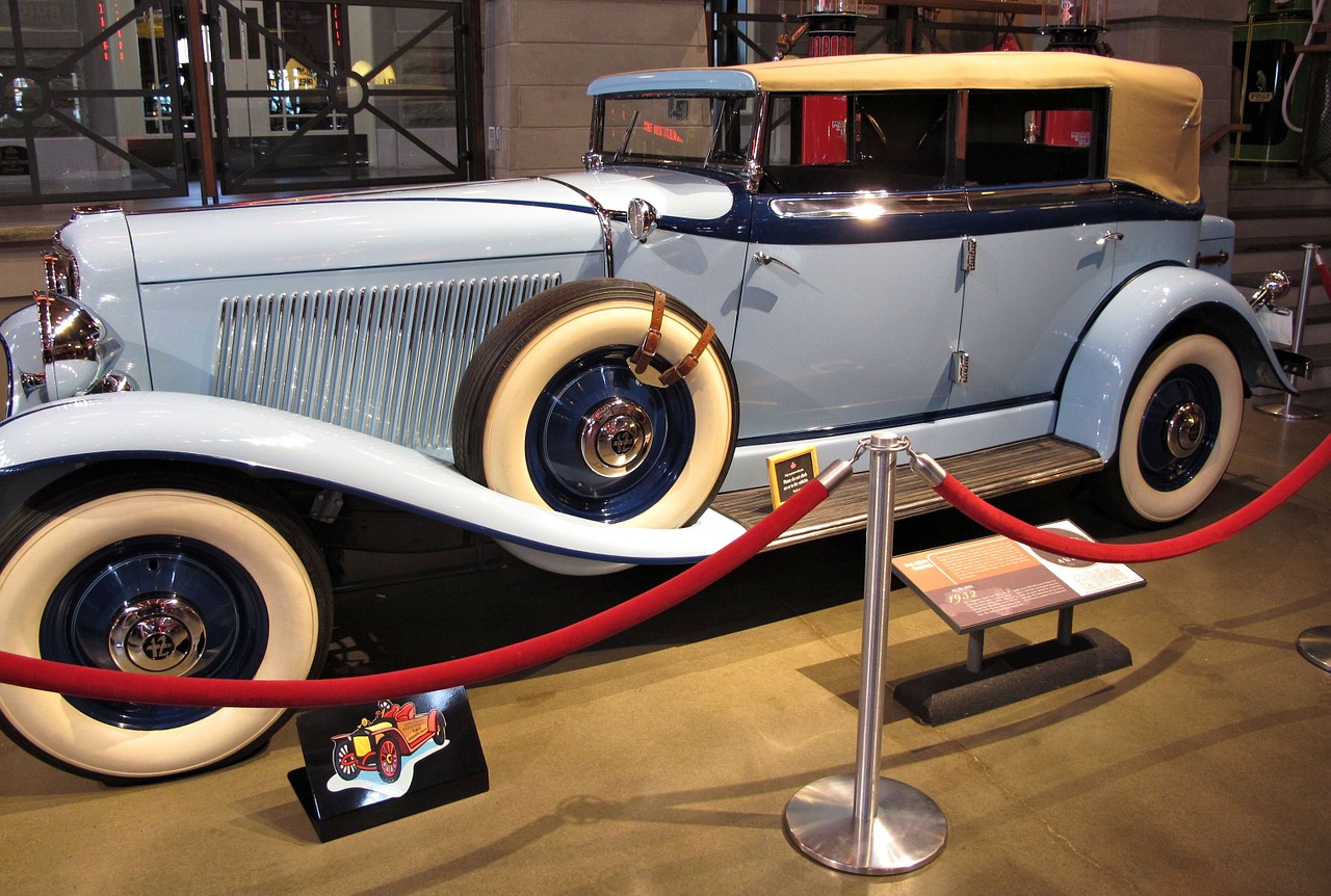 Antique car,convertible,restored,museum,canada - free image from