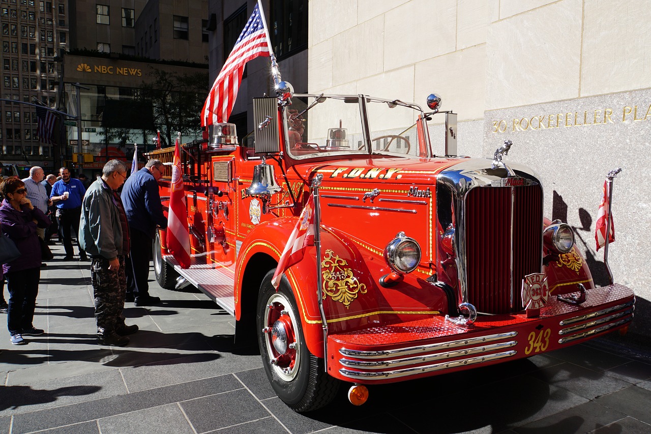 antique fire truck american fire truck firefighter oldtimer free photo