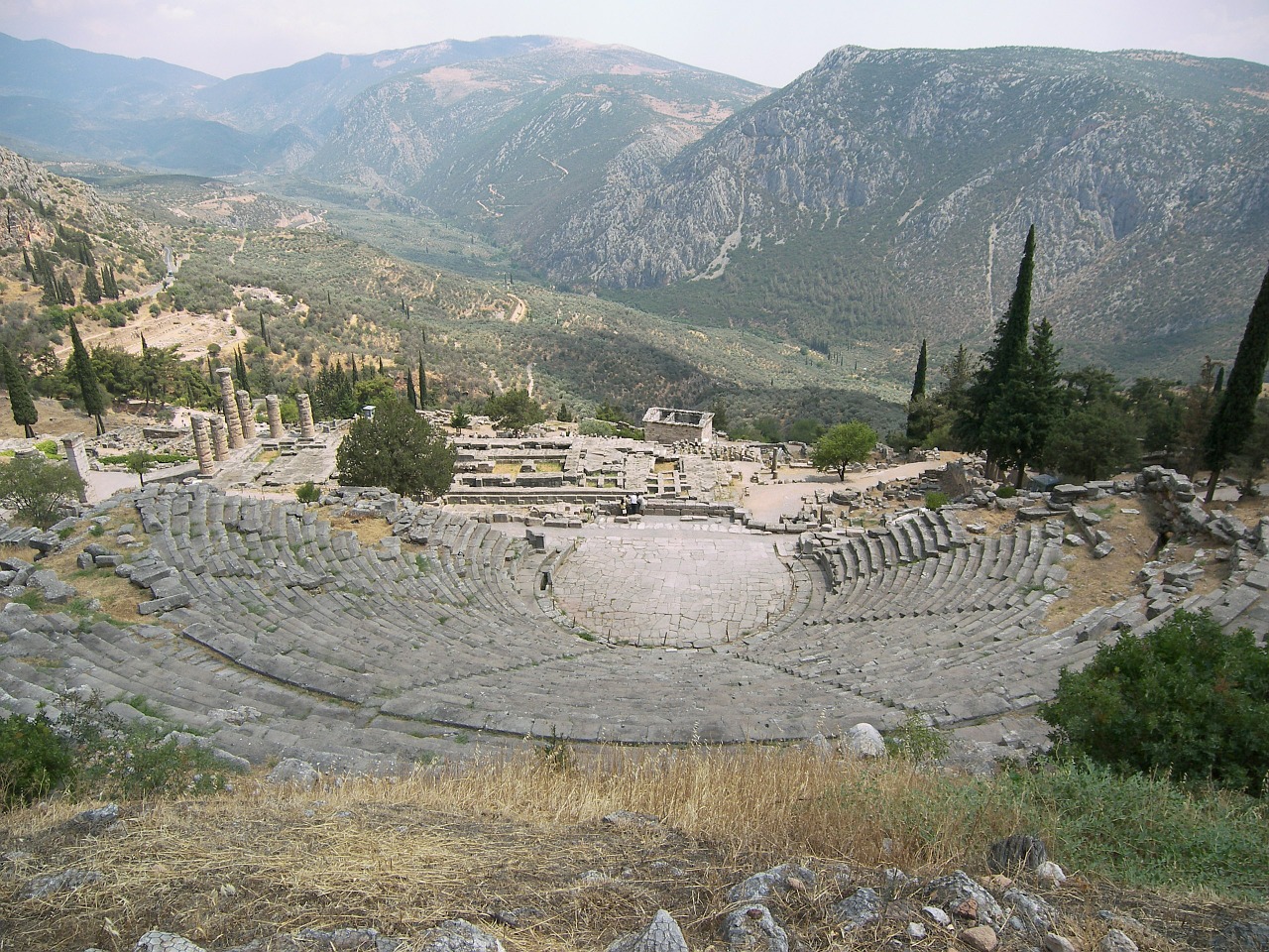 antiquity theater delphi free photo