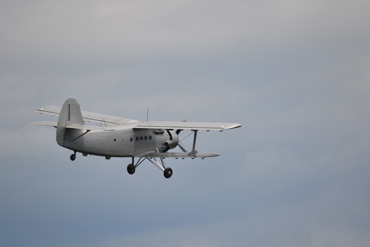antonov double decker propeller plane free photo