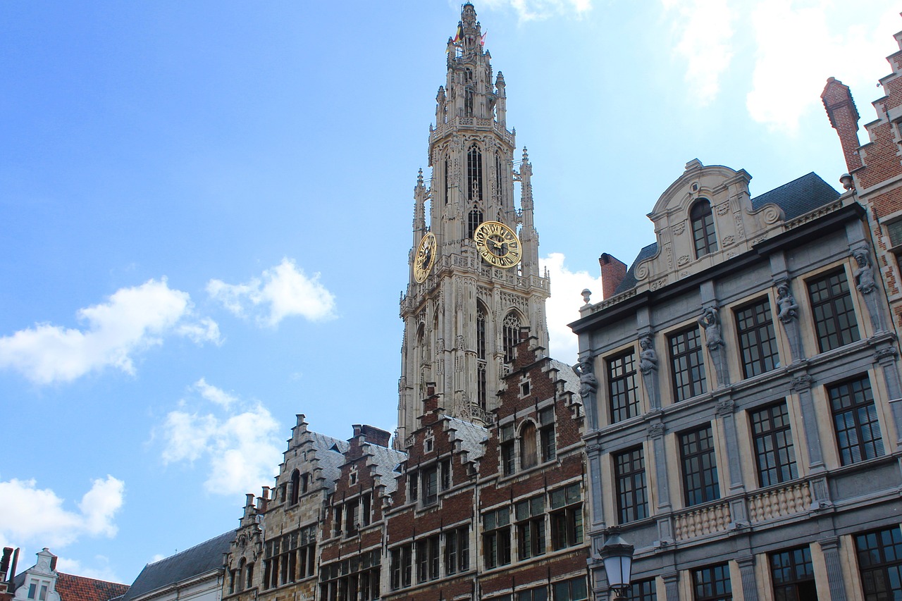 antwerp cathedral tower free photo