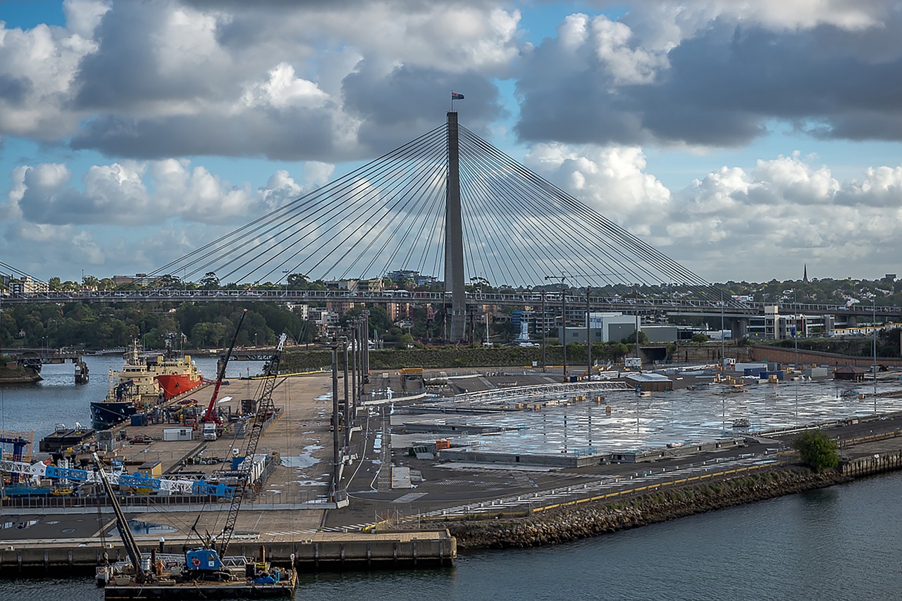 anzac  bridge  water free photo