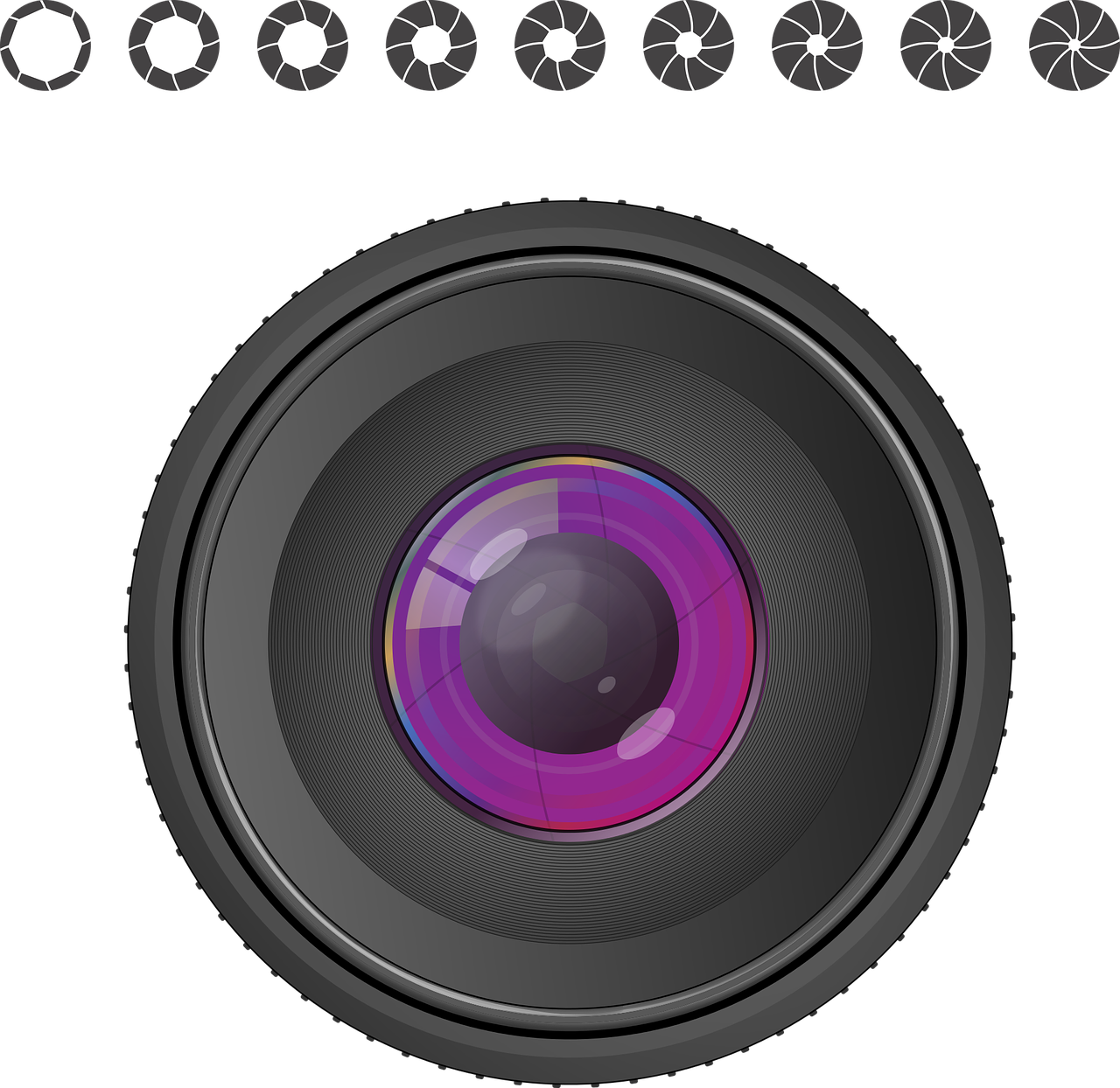 aperture dazzle row lens free photo