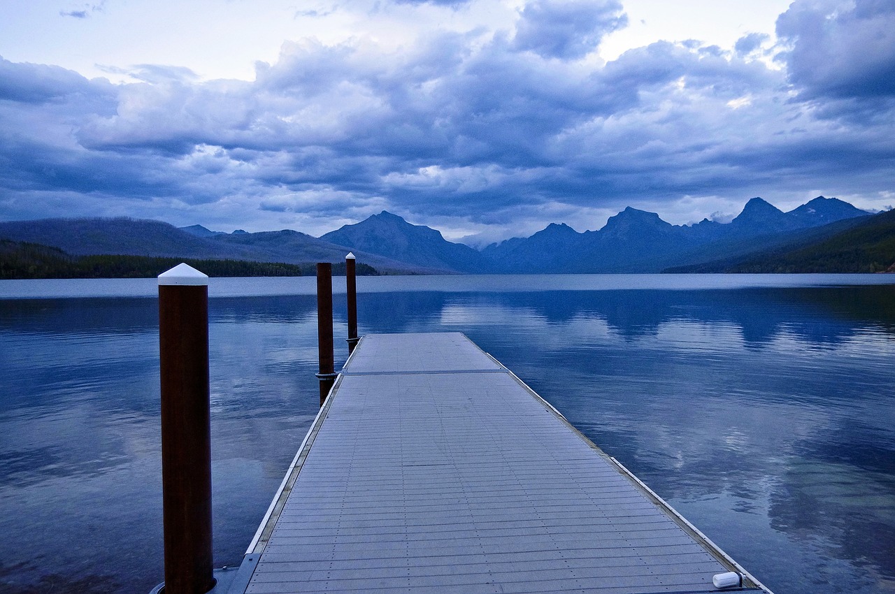 apgar dock  glacier national park  montana free photo