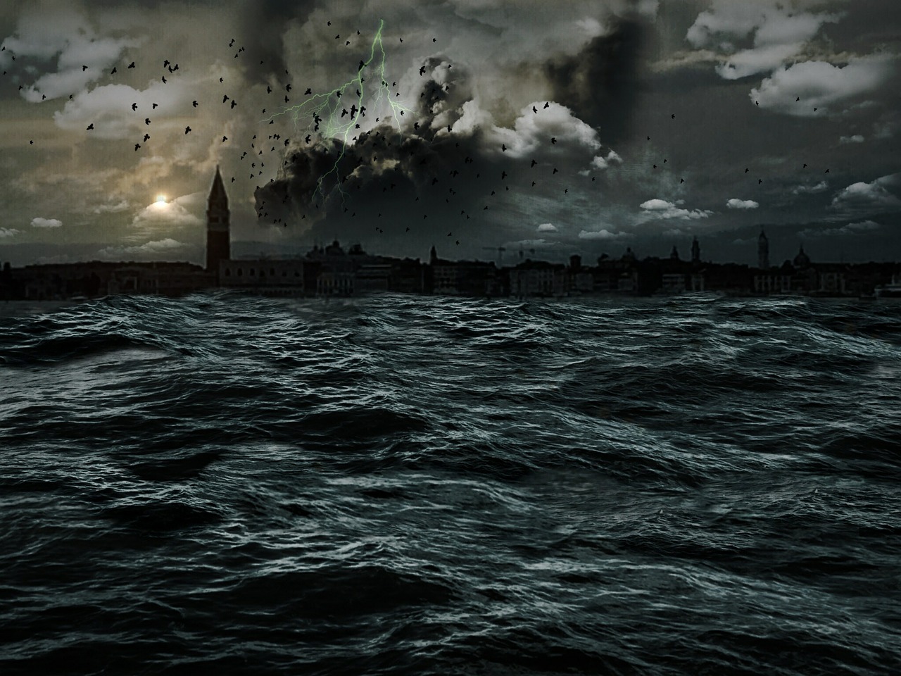 apocalypse venice sea free photo