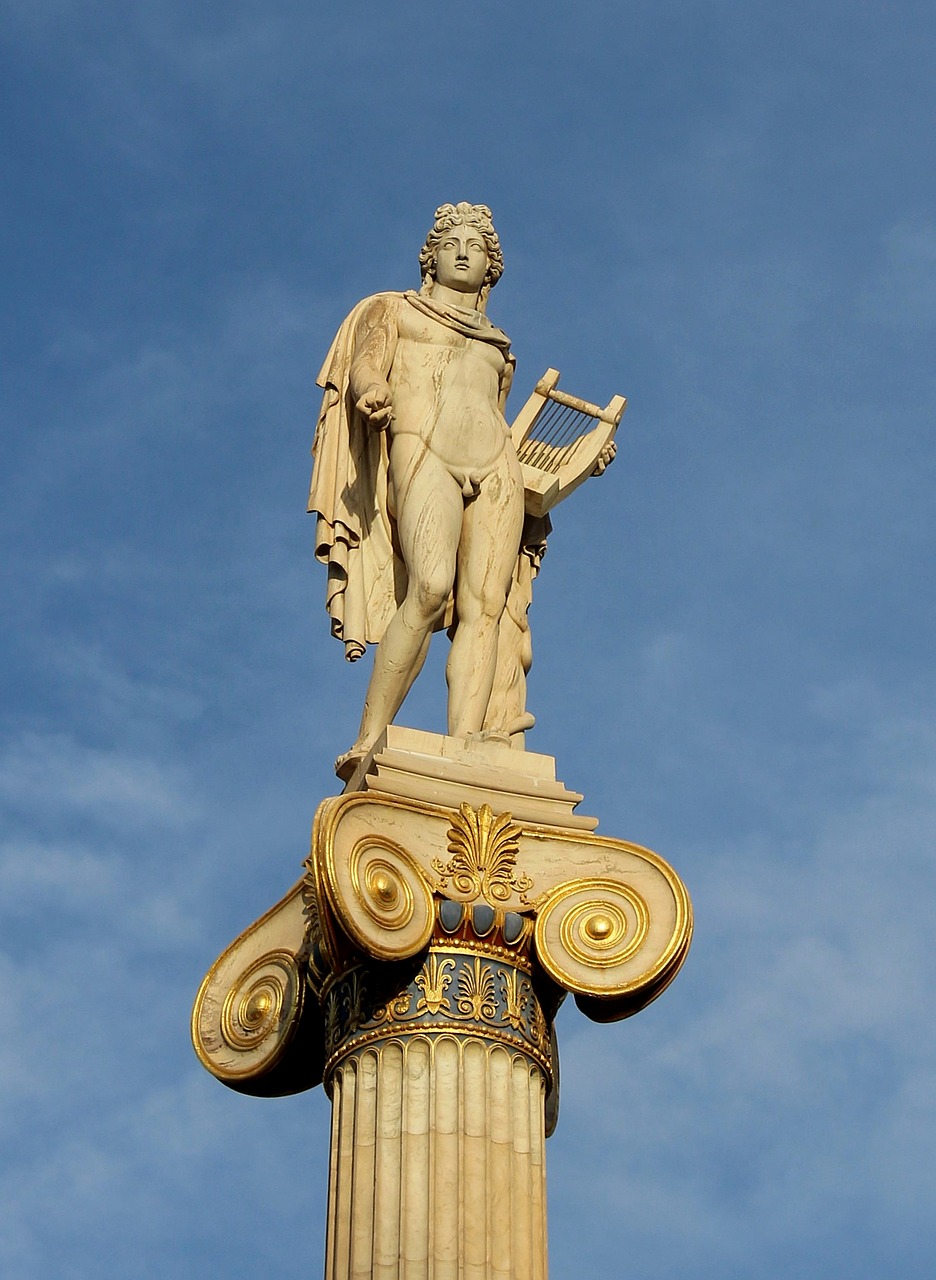 apollon apollon-pillar statue free photo
