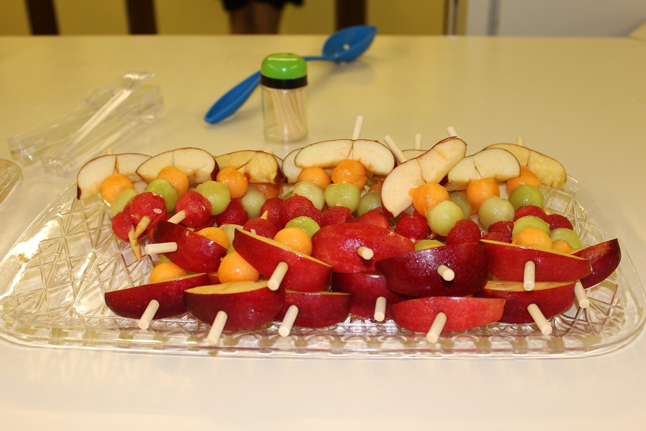 appetizer fruit kabobs free photo
