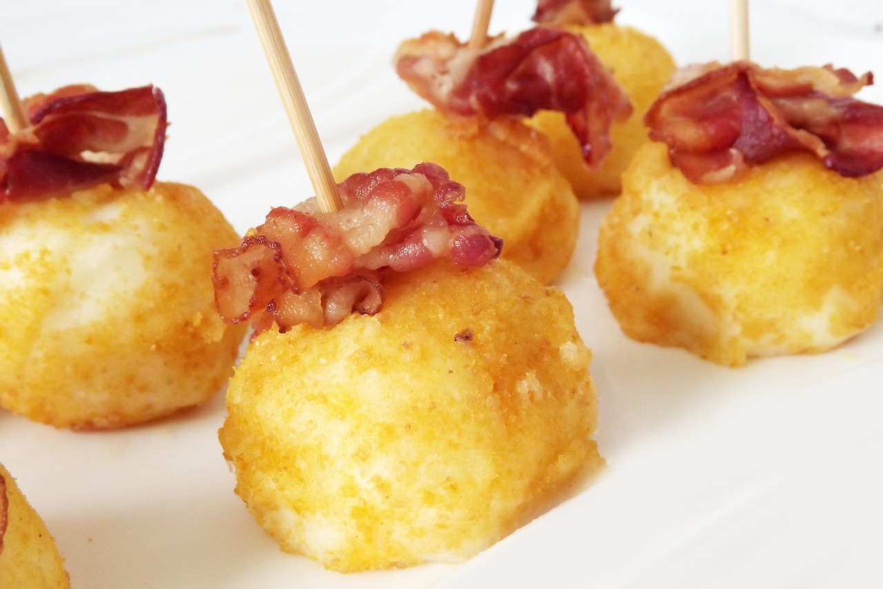 appetizers bacon croquettes free photo
