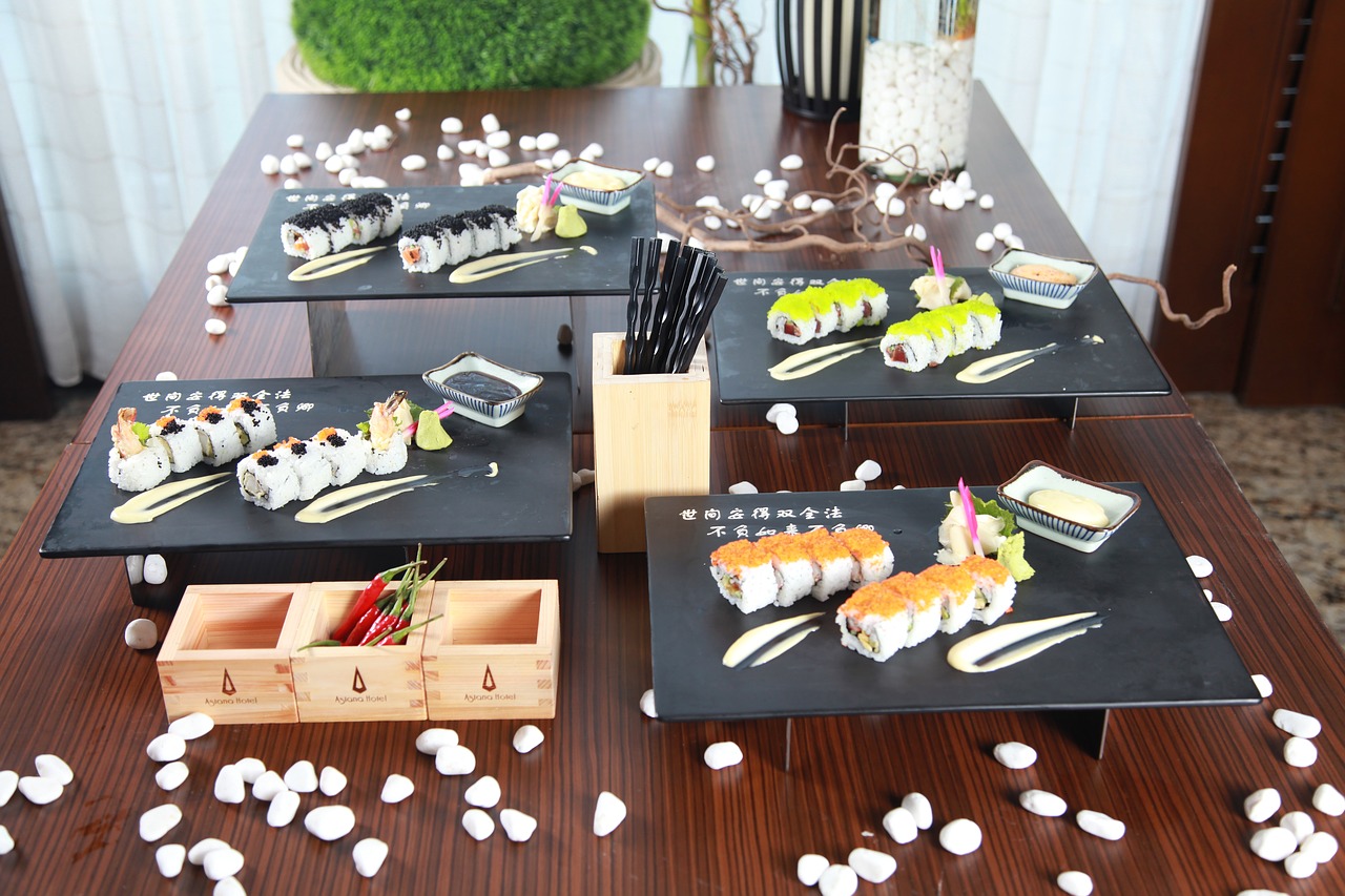 appetizers japanese sushi free photo
