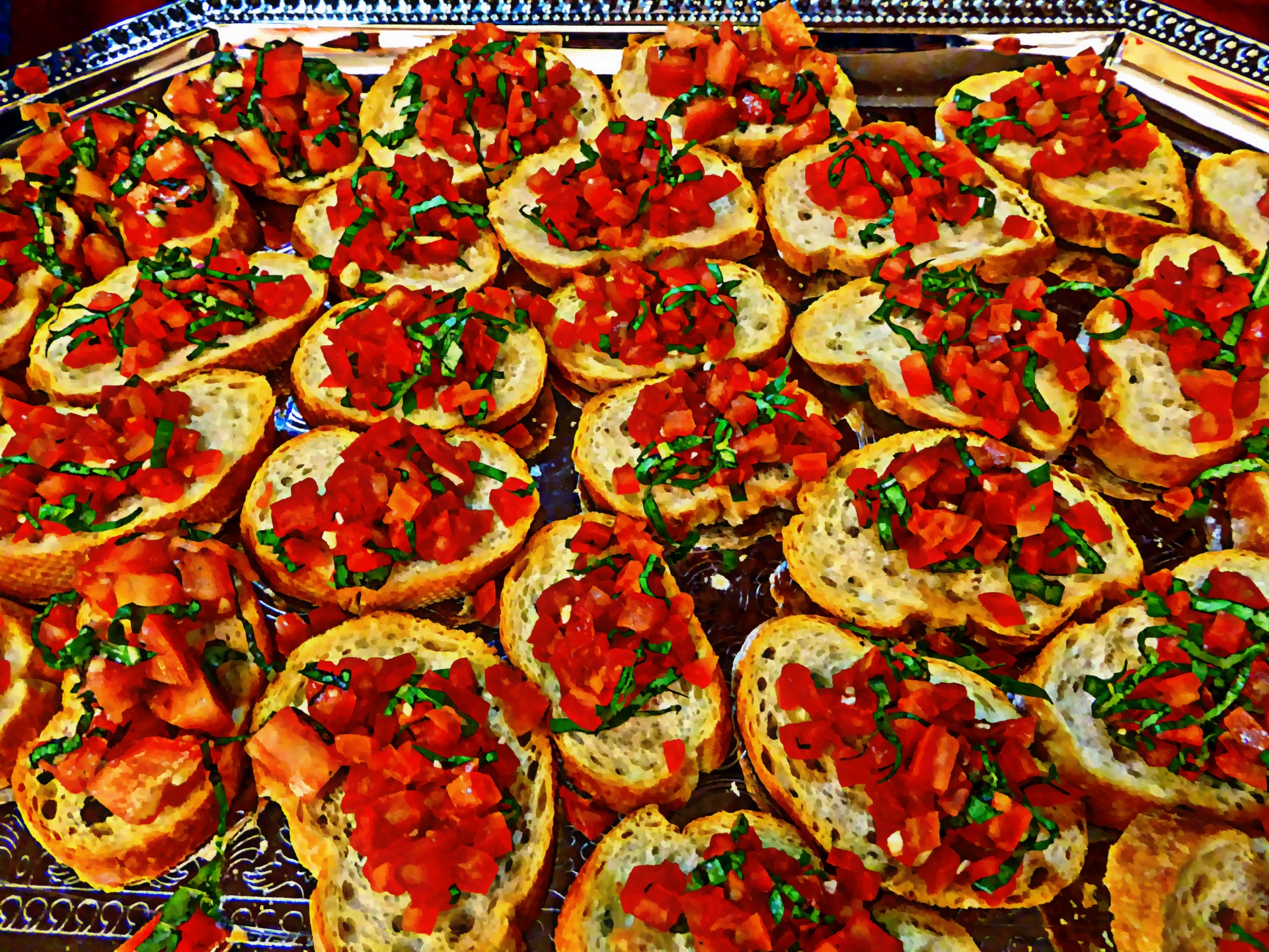 appetizers tomatoes bread free photo