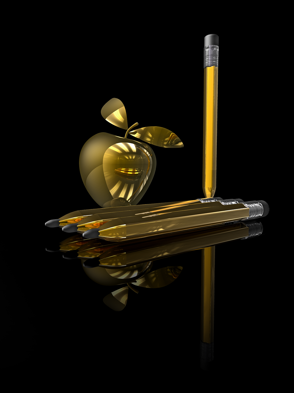 apple pencil gold free photo