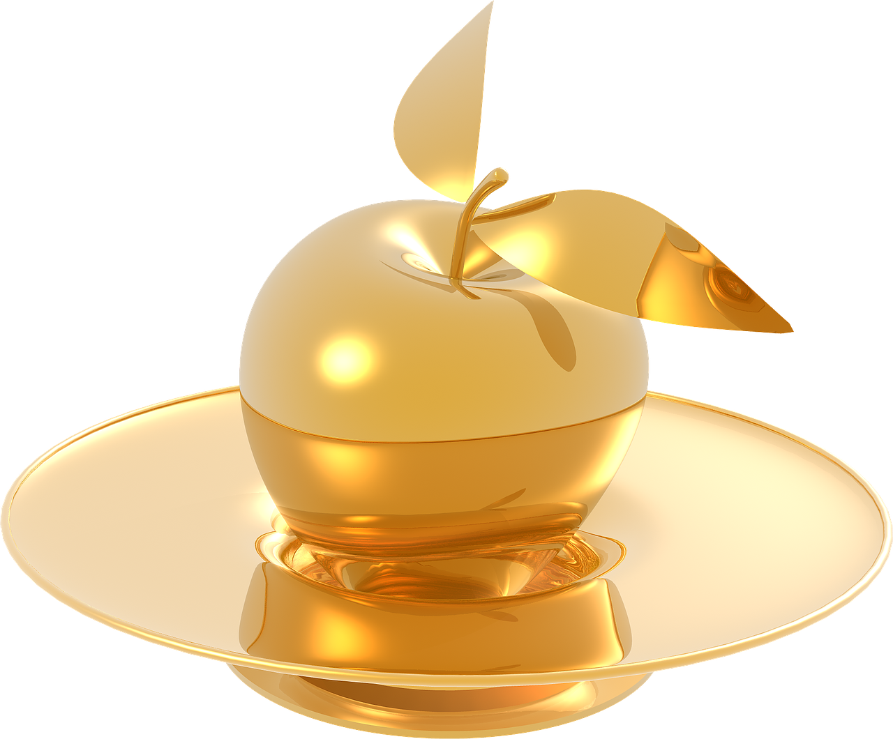 Apple,gold,metal,glossy,the elegance - free image from needpix.com