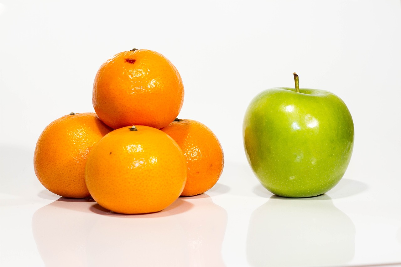 apple orange fruit free photo