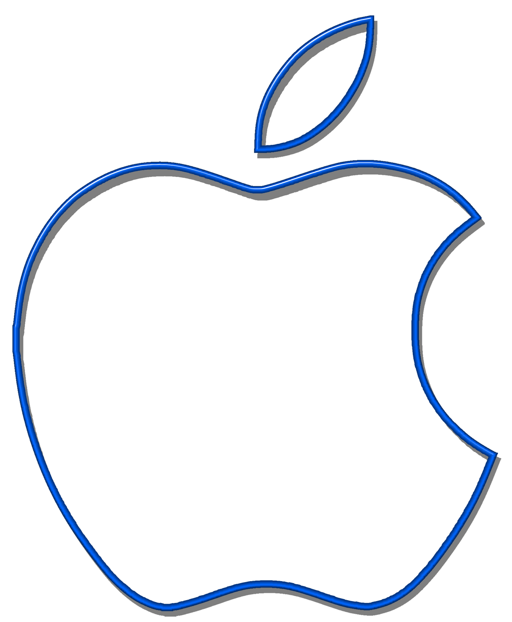 apple blue silhouette free photo