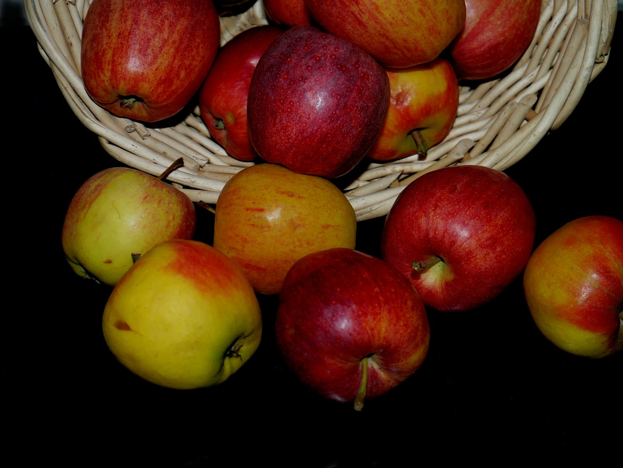 apple fruit basket fruit free photo