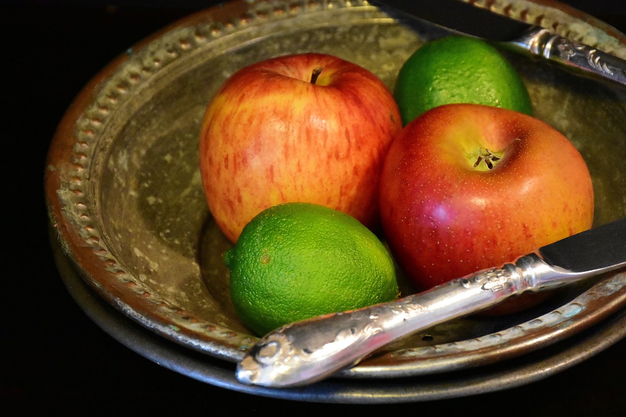 apple lime fruits free photo